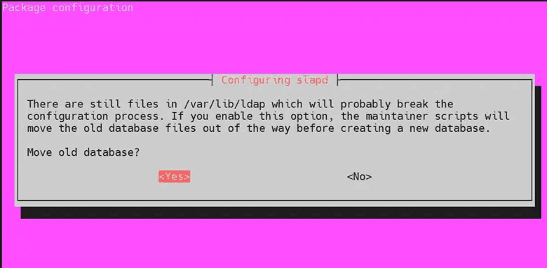 Screenshot of the prompt asking to remove the old database "Screenshot of the prompt asking to remove the old database"